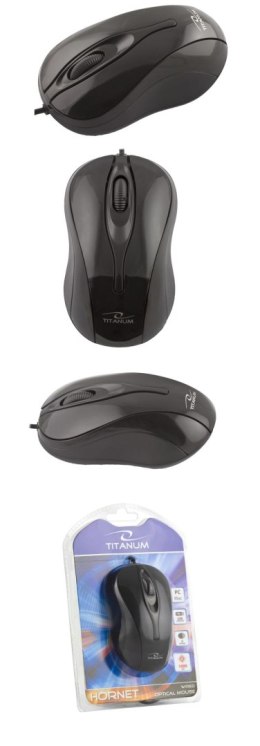 Titanum Mysz przewodowa Titanum 3D HORNET TM103K optyczna czarna