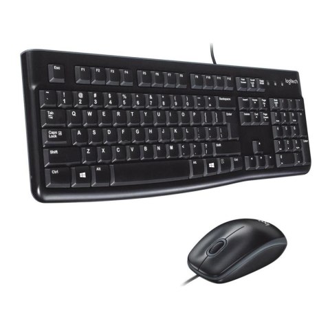 Logitech Zestaw przewodowy klawiatura + mysz Logitech Desktop MK120 N US czarny