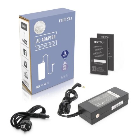 Mitsu Zasilacz sieciowy Mitsu 19V 4.74A (5.5x2.5) 90W do notebooka Asus, Toshiba, MSI, Packard Bell