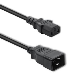 Qoltec Kabel zasilający Qoltec IEC C20/C13 | 3x1.5mm2 | 1.2m