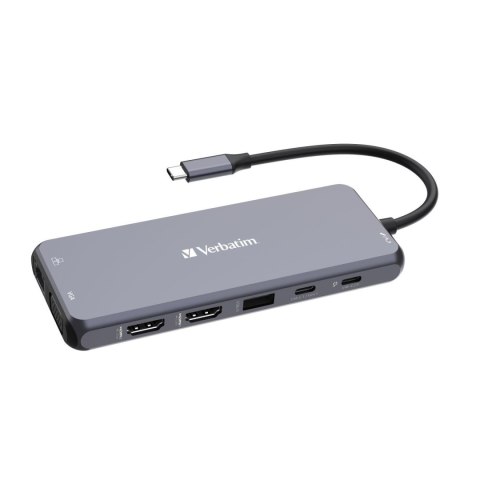 Verbatim Hub USB Verbatim Multi Port CMH-14: 1x USB-C PD, 3xUSB-A 3.0, 1xUSB-C 3.0, 2xUSB-A 2.0, 2xHDMI, VGA, RJ-45, SD/microSD, audio