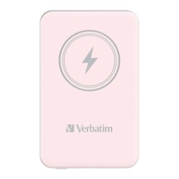Verbatim Powerbank Verbatim Charge 'n' Go Magnetic Wireless 10000mAh USB-C PD 3.0 Pink
