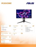 Asus Monitor 31.5 cala PG32UCDMZ 4K QD-OLED 240Hz 0,03 DP