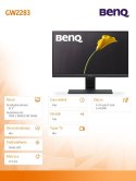Benq Monitor 22 GW2283 LED 5ms/IPS/20mln:1/GL/HDMI