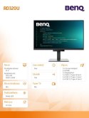 Benq Monitor 31.5 cala RD320U 4K LED 5ms/60Hz/IPS