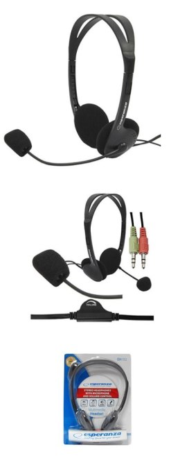 ESPERANZA Słuchawki z mikrofonem Esperanza EH102 SCHERZO czarne
