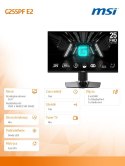 MSI Monitor G255PF E2 24,5 cala LED/FHD/Flat/180Hz/Black
