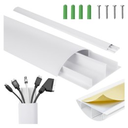 Maclean Listwa maskująca do kabli Maclean MC-814 W, 62x20x750mm, aluminiowa, biała