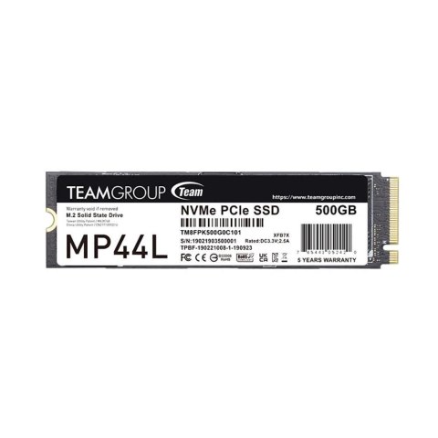 Team Group Dysk SSD Team Group MP44L 500GB M.2 PCIe NVMe Gen4 x4 (5000/2500 MB/s)