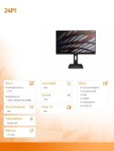 AOC Monitor 23.8 cala 24P1 IPS DVI DP HDMI Pivot Głośniki