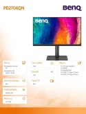 Benq Monitor 27 cali PD2706QN LED 5ms/IPS/HDMI/100Hz