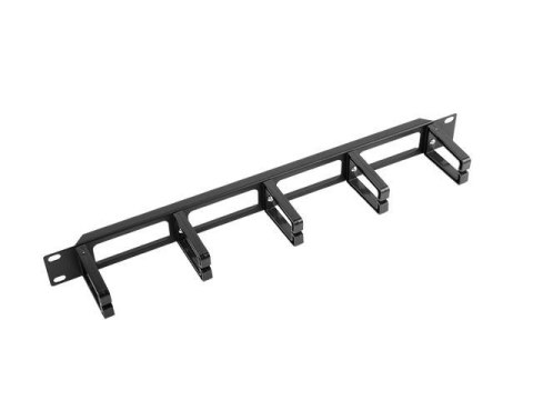 LANBERG Organizer kabli Lanberg AK-1202-B 19" 1U z 5 plastikowymi uchwytami - typ B czarny