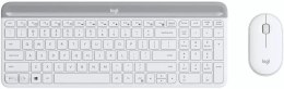 Logitech Zestaw bezprzewodowy klawiatura + mysz Logitech MK470 Slim Combo biały