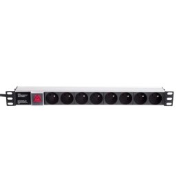 NETRACK Listwa zasilająca PDU Netrack 19'' 1U, 230V/16A, 8xE, ALU