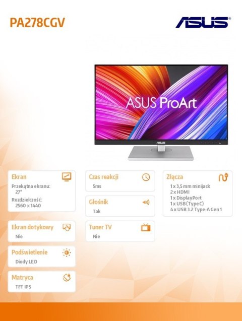 Asus Monitor 27 cali PA278CGV