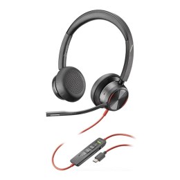 Poly Słuchawki z mikrofonem Poly Blackwire 8225 Stereo USB-C Headset + adapter USB-C/A