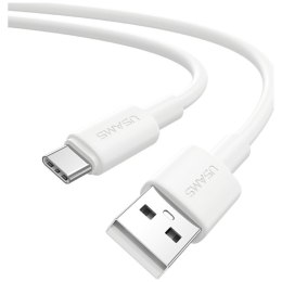 USAMS Kabel USB Usams U90 USB-A/USB-C 1m 3A biały