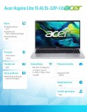 Acer Laptop Lite 15 AL15-32P-C0AW Celeron N4500, 15.6 FHD IPS, 8GB, 256GB SSD, No OS, Pure Silver