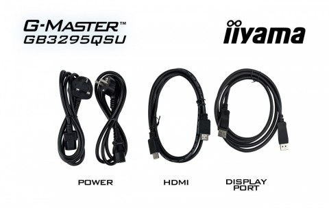 IIYAMA Monitor G-Master 31.5 cala GB3295QSU-B1 QHD,FastVA,240Hz,2xHDMI,DP,400cd,0,4ms, 2xUSB 3.2 , 2xUSB-C, HAS 150, FreeSync Premium -