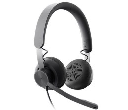 Logitech Słuchawki z mikrofonem Logitech Zone Wired czarne