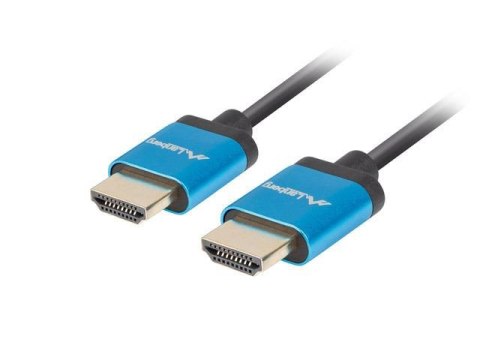 LANBERG Kabel HDMI Lanberg M/M v2.0 1m 4K slim czarno-niebieski