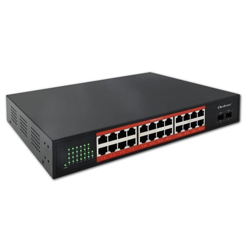 Qoltec Switch niezarządzalny Qoltec przełącznik sieciowy Gigabit Ethernet | 24x RJ45 | 2x SFP | 1000 Mb/s