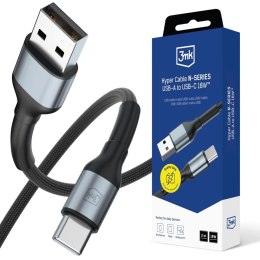 3mk Protection Kabel USB 3mk Hyper Cable N-SERIES USB-A to USB-C 18W 9V/2A 2m