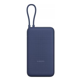 XIAOMI Powerbank Xiaomi 22,5W 20000mAh 2xUSB-C USB-A wbudowany kabel Blue