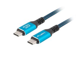 LANBERG Kabel Lanberg USB-C M/M USB4 1m 240W 8K 60Hz czarno-niebieski