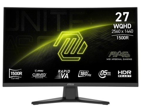MSI Monitor MAG 275CQF E18 27 cali LED/WQHD/LED/Curved/180Hz/czarny
