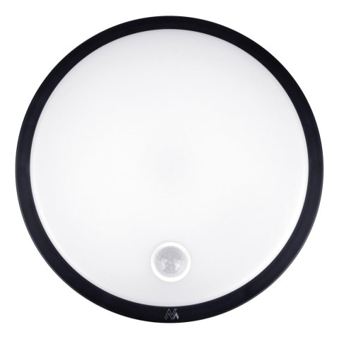 Maclean Lampa LED z czujnikiem ruchu Maclean MCE525 B, czujnik PIR, kolor czarny, 10W, IP65, 1000lm, barwa neutralna