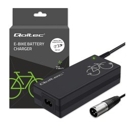 Qoltec Ładowarka Qoltec do roweru elektrycznego 36V | 42V | 2A | 3P XLR-18mm +kabel zasilający