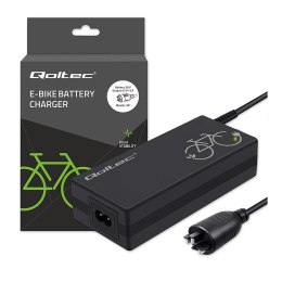 Qoltec Ładowarka Qoltec do roweru elektrycznego 36V | 42V | 2A | wtyczka Bosch 3Pin +kabel zasilający