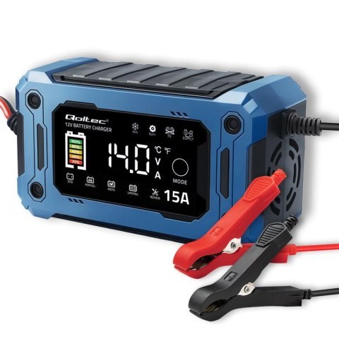 Qoltec Ładowarka inteligentna Qoltec mikroprocesorowa 12V 15A do AGM GE