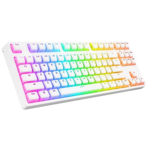 Rampage Klawiatura przewodowa Rampage TKL GHOST Huano Red Switch mechaniczna biała
