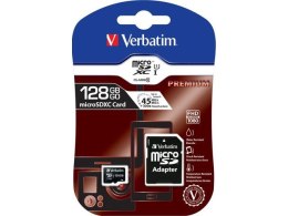 Verbatim Karta pamięci MicroSDXC Verbatim 128GB Class 10 + adapter