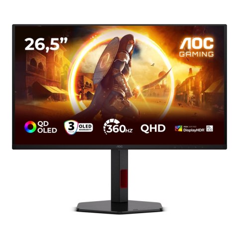 AOC Monitor AOC 26,5" Q27G4SDR QD-OLED QHD 360Hz 2xHDMI DP HUB