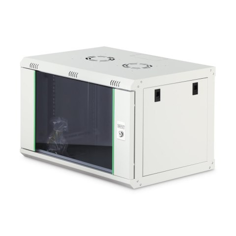 Digitus Szafa sieciowa wisząca jednosekcyjna DIGITUS Dynamic 19" 7U, 600x450, drzwi szyba, szary, niezmontowana, 60kg