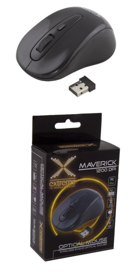 Extreme Mysz bezprzewodowa Extreme 3D MAVERICK optyczna 2,4GHz czarna