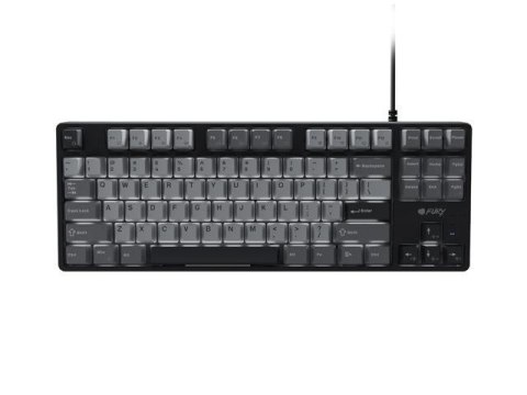 Fury Klawiatura dla graczy gamingowa Fury Kanabo K2 US białe podświetlenie mechaniczna czarno-szara