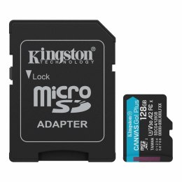 Kingston Karta pamięci Kingston microSDXC CanvasGo! Plus 128GB C10 UHS-I U3 V30 A2 z adapterem