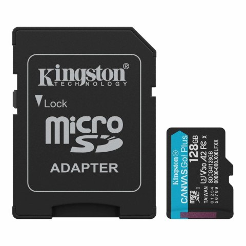 Kingston Karta pamięci Kingston microSDXC CanvasGo! Plus 128GB C10 UHS-I U3 V30 A2 z adapterem