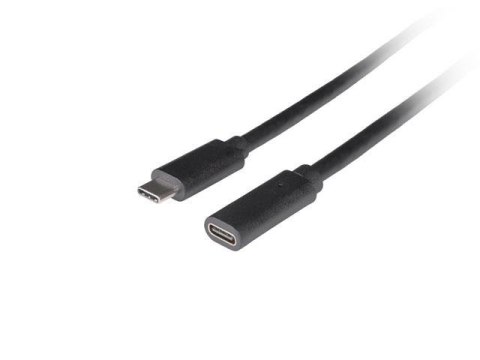 LANBERG Przedłużacz Lanberg USB-C M/F 3.1 0,5m czarny