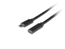 LANBERG Przedłużacz Lanberg USB-C M/F 3.1 1,5m czarny
