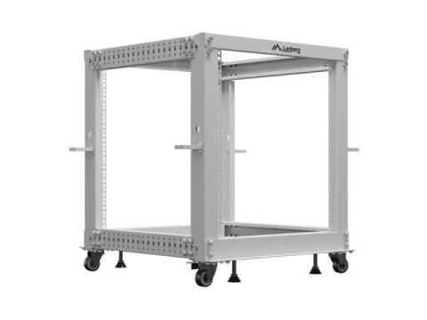 LANBERG Stojak Open Rack 19" Lanberg 12U 600x600 - 1100 regulowany szary