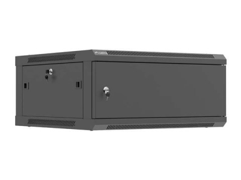 LANBERG Szafa instalacyjna Rack wisząca 19" 4U 600x600 czarna drzwi metalowe Lanberg (flat pack)