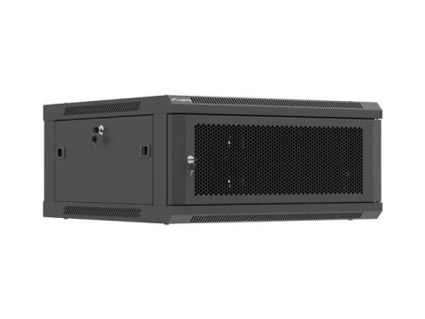 LANBERG Szafa instalacyjna Rack wisząca 19" 4U 600x600 czarna drzwi perforowane Lanberg (flat pack)