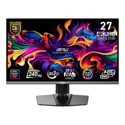 MSI Monitor MSI 26,5" MPG 272URX QD-OLED 4K UHD 240Hz 2xHDMI DP HUB
