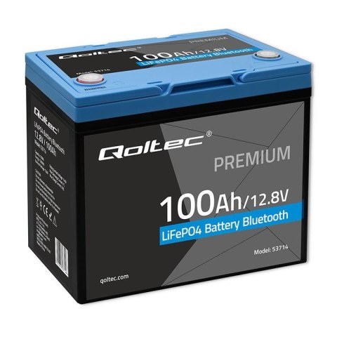 Qoltec Akumulator LiFePO4 Qoltec Litowo-Żelazowo-Fosforanowy | 12.8V | 100Ah | 1280Wh | Bluetooth | BMS