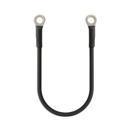 Qoltec Kabel Qoltec przewód akumulatorowy z końcówkami konektorowymi M8 | Kabel z oczkiem 8mm | 20cm | Czarny